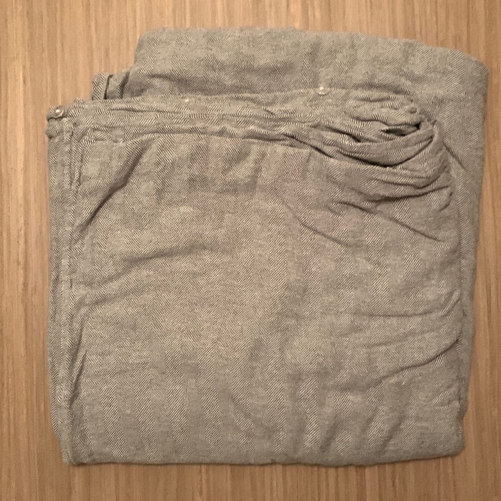 West Elm Organic Flannel Duvet & Sham Set / Medium Gray / Full/Queen